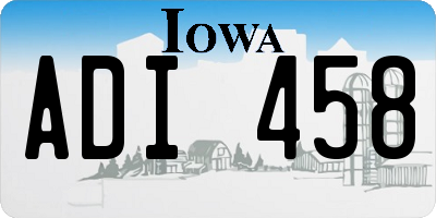 IA license plate ADI458