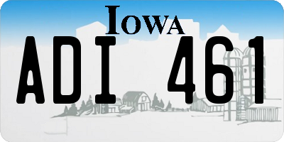 IA license plate ADI461