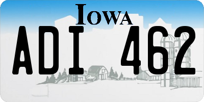 IA license plate ADI462