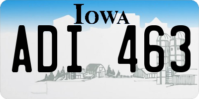 IA license plate ADI463