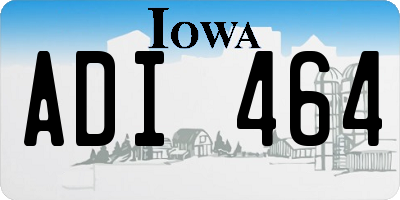 IA license plate ADI464