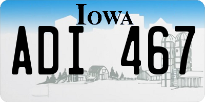 IA license plate ADI467