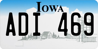 IA license plate ADI469
