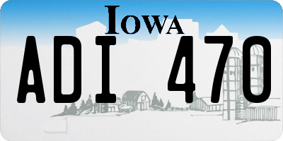 IA license plate ADI470