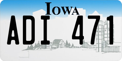 IA license plate ADI471