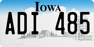 IA license plate ADI485