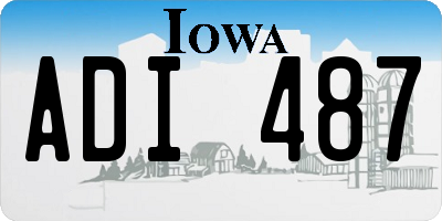 IA license plate ADI487