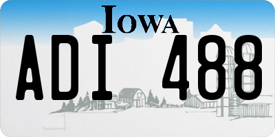 IA license plate ADI488
