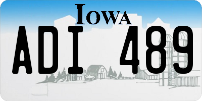 IA license plate ADI489