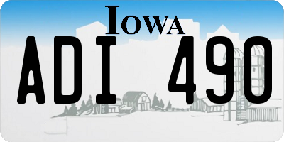 IA license plate ADI490