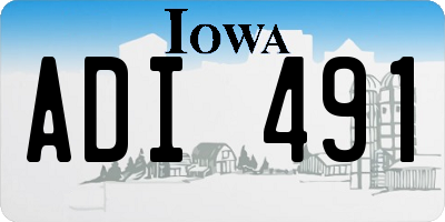 IA license plate ADI491