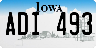 IA license plate ADI493