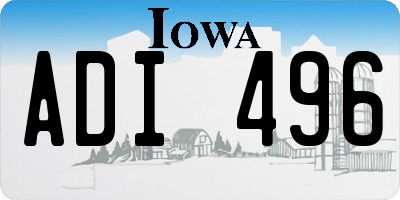 IA license plate ADI496