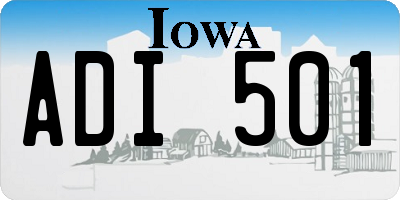 IA license plate ADI501