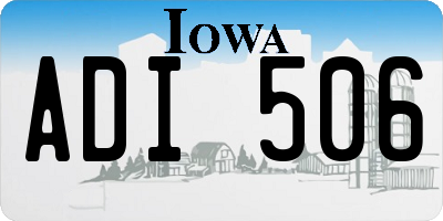 IA license plate ADI506