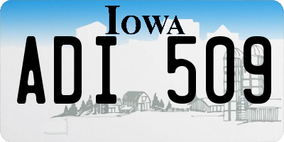 IA license plate ADI509
