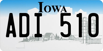IA license plate ADI510