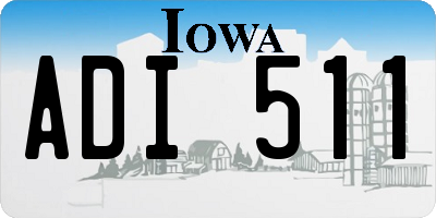 IA license plate ADI511