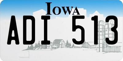 IA license plate ADI513
