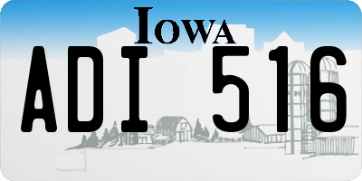 IA license plate ADI516