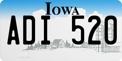 IA license plate ADI520