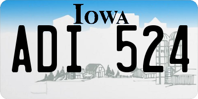 IA license plate ADI524