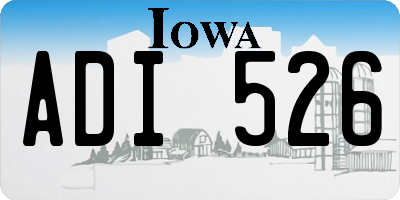 IA license plate ADI526