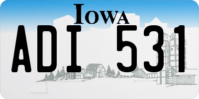 IA license plate ADI531