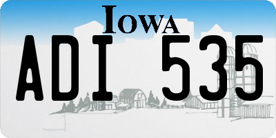 IA license plate ADI535