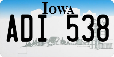 IA license plate ADI538