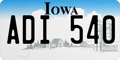 IA license plate ADI540