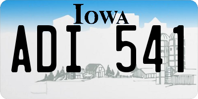 IA license plate ADI541