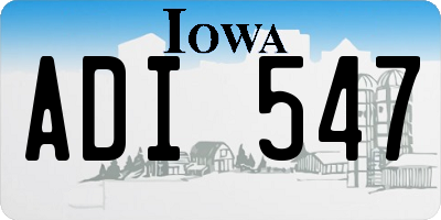 IA license plate ADI547