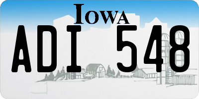 IA license plate ADI548