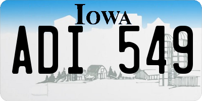 IA license plate ADI549