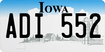 IA license plate ADI552