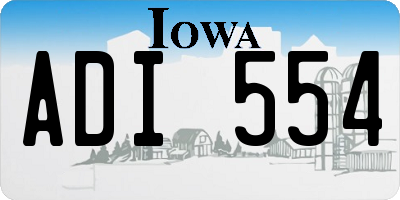 IA license plate ADI554
