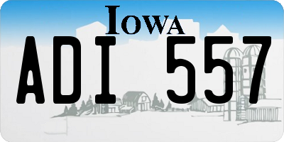 IA license plate ADI557