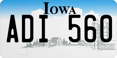 IA license plate ADI560