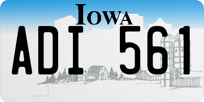 IA license plate ADI561