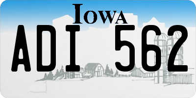 IA license plate ADI562