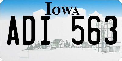 IA license plate ADI563
