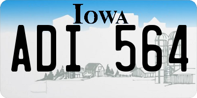 IA license plate ADI564