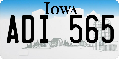 IA license plate ADI565