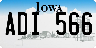 IA license plate ADI566