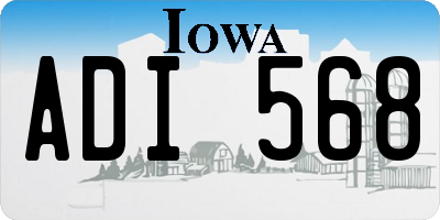 IA license plate ADI568