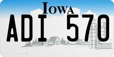 IA license plate ADI570