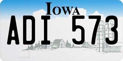 IA license plate ADI573