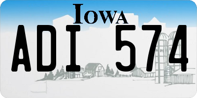 IA license plate ADI574