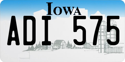 IA license plate ADI575
